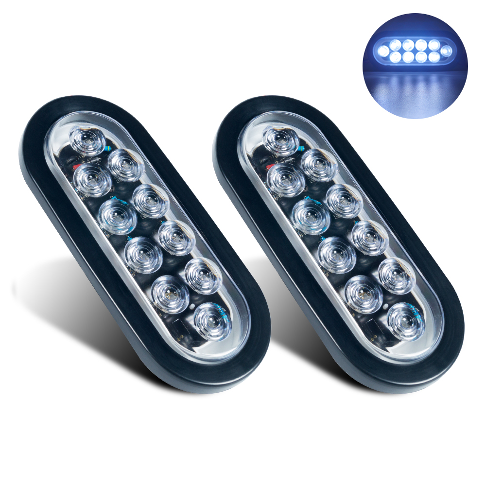 6 Zoll Bernstein Oval LED -Anhänger -Anhänger Rücklicht 