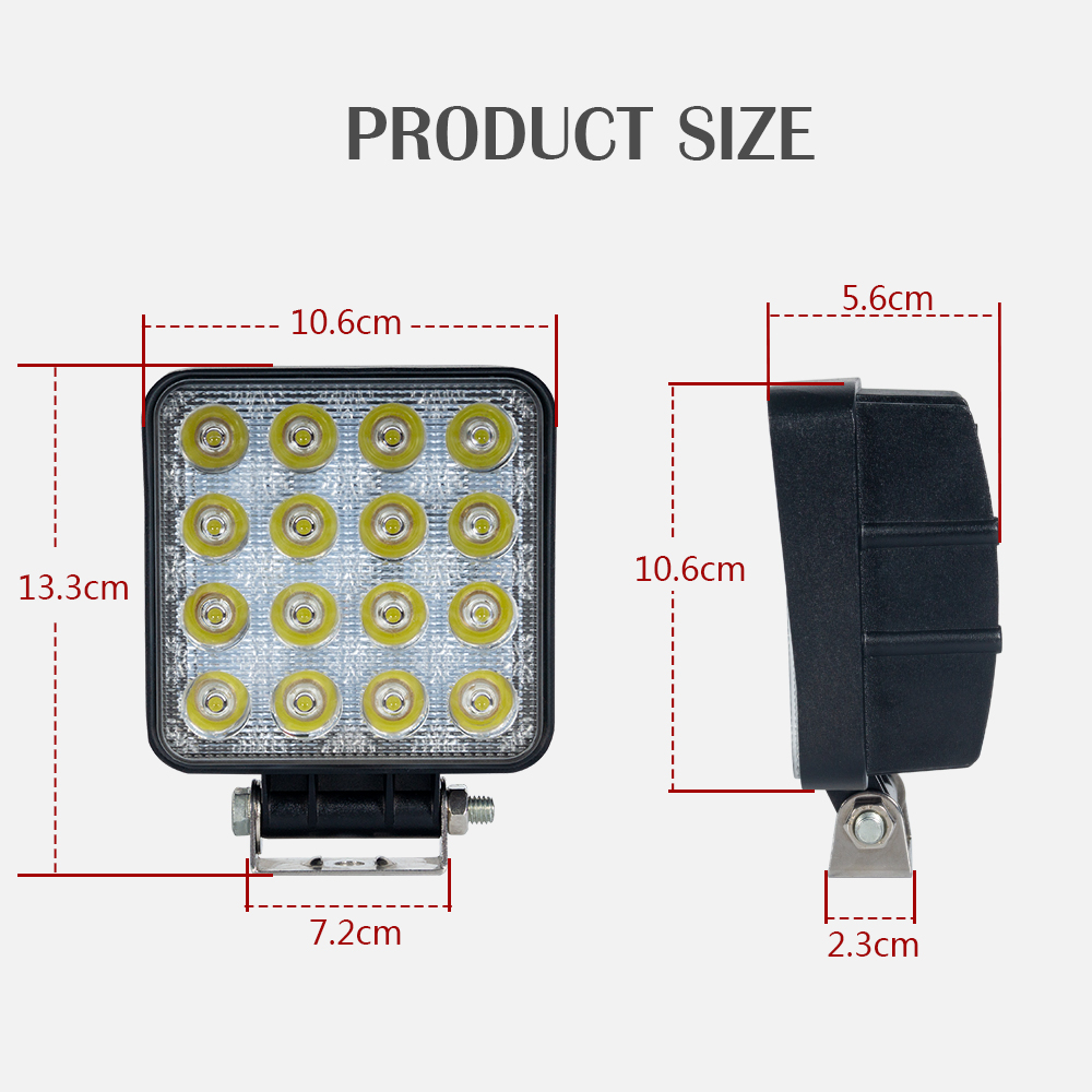 Großhandel 48W Square LED Work Light Bar 