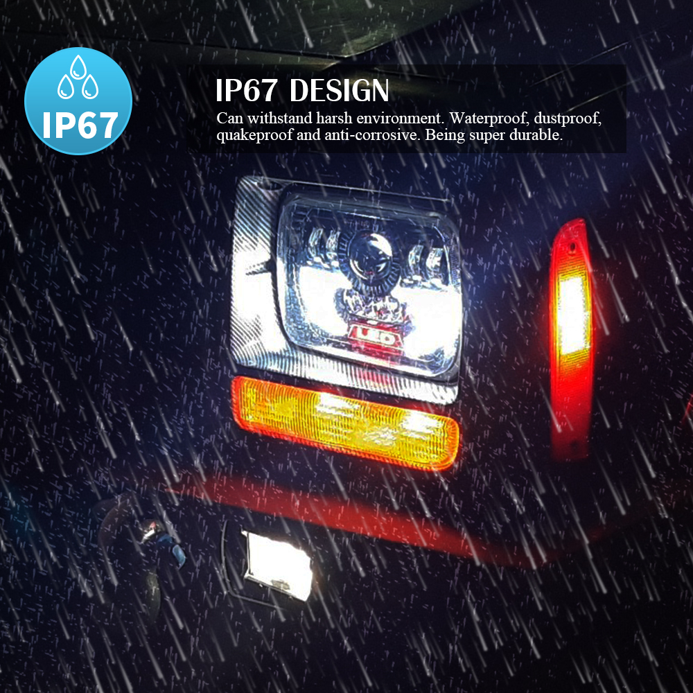 5 x 7 Zoll LED -LKW -Scheinwerfer Arbeitslampe mit Hi/Lo -Strahl und Tageslauflicht