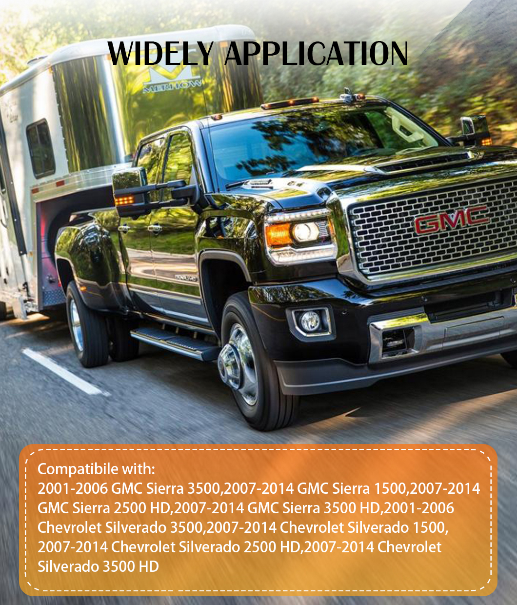 Bernstein -LED -Markerlichter für GMC, Silverado