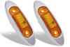 Gelbe ovale LED-Seitenmarkierungsleuchten mit klarer Linse
