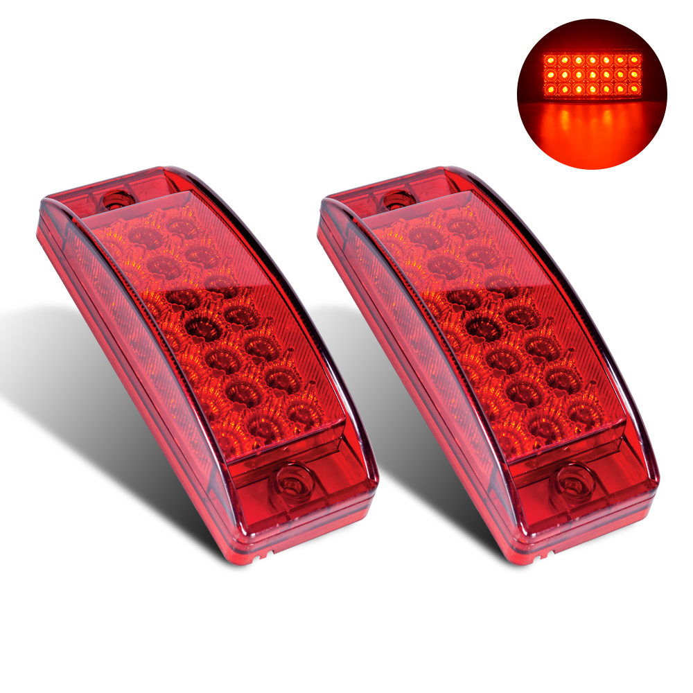  6 "rotes Rechteck -LED -Rücklicht