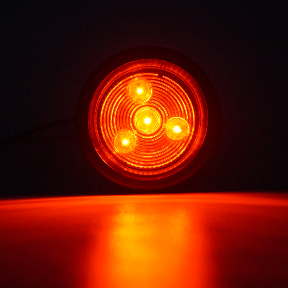 2" Runde rote/gelbe LED-Seitenmarkierungsleuchten